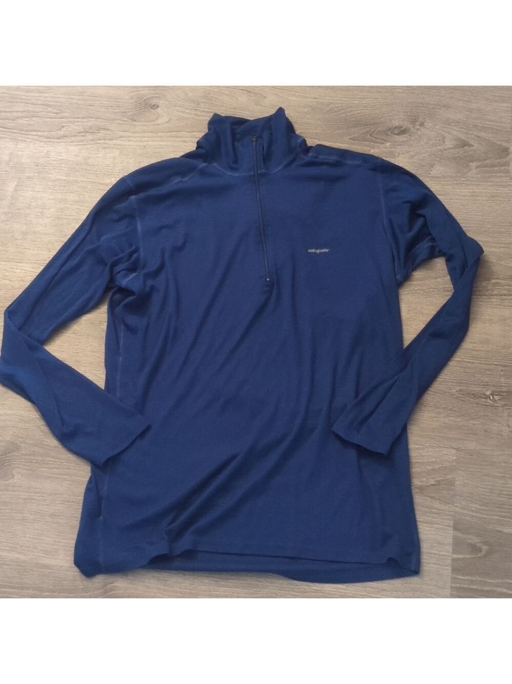 Patagonia vintage capilene herren blue 1/2 zip track pulloversize large